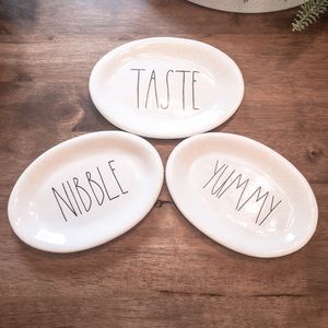 Rae Dunn appetizer plates (set of 3)